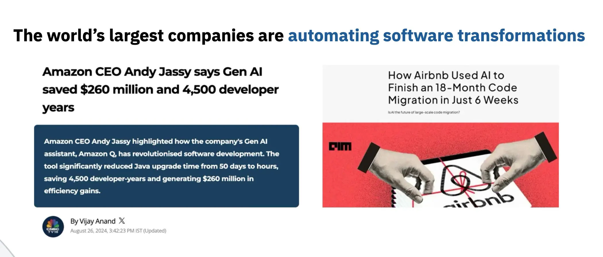 Automating Software Transformations