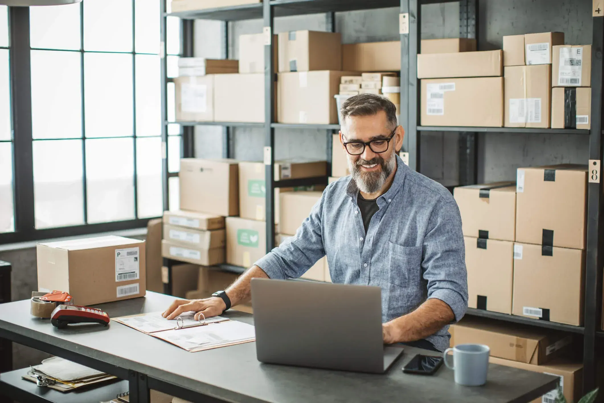 ForSURE engineer validating Bosun-run EPR workflows inside a warehouse environment